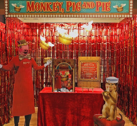 Art in the Market - Anna Bean - Monkey, Pig and Pie